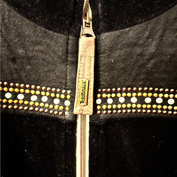 St. John Sport Black Jacket with Gold Details Vintage Size Small - Picture 6 of 12